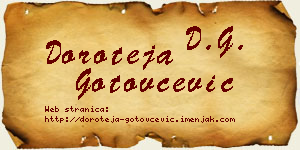 Doroteja Gotovčević vizit kartica